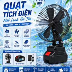 Quạt Tích Điện Thakita Có 2 Chế Độ Pin Trâu