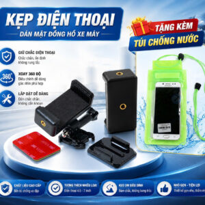 Kẹp Điện Thoại Xe Máy Dán Mặt Đồng Hồ