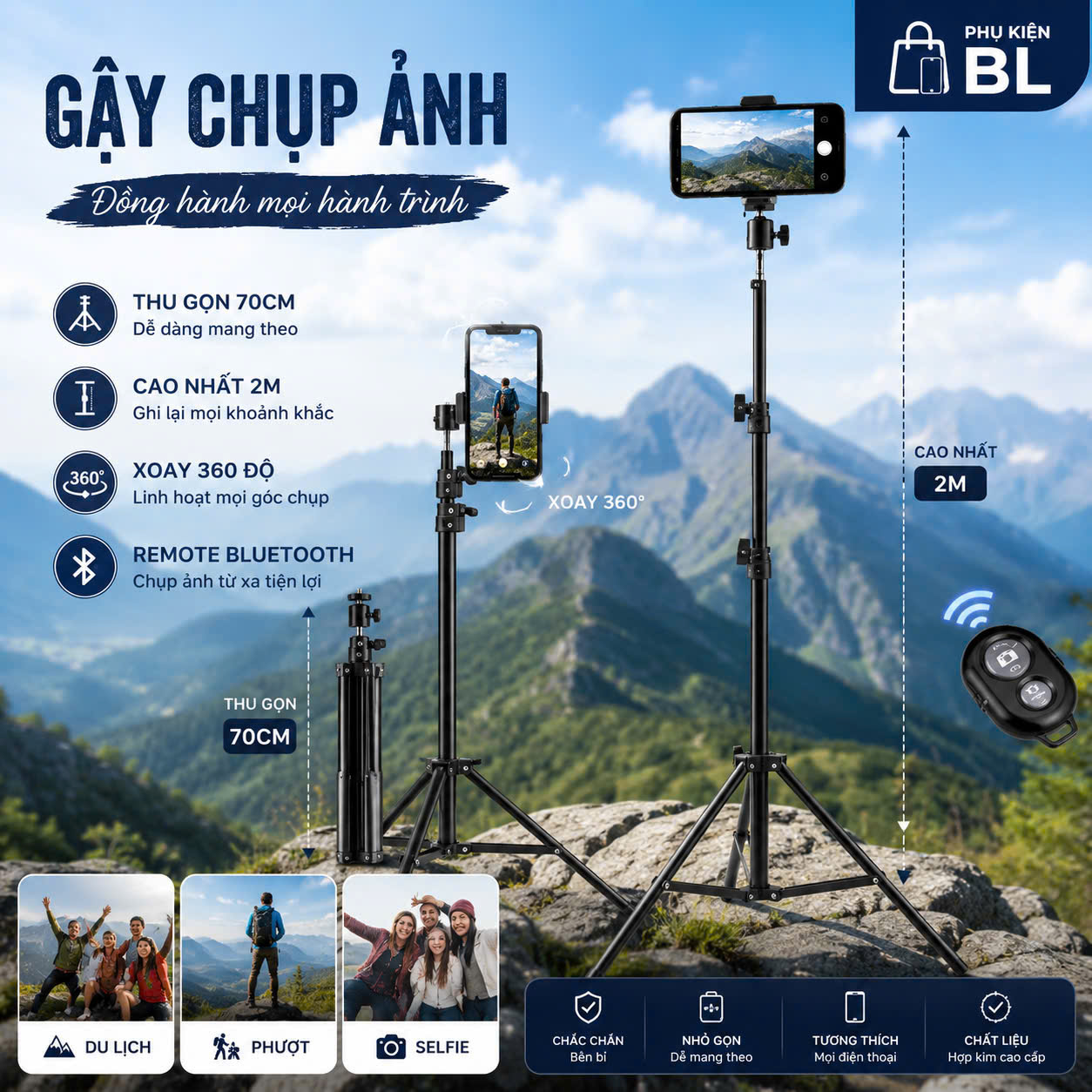 Bộ Livetream Quay Chụp 2.1m