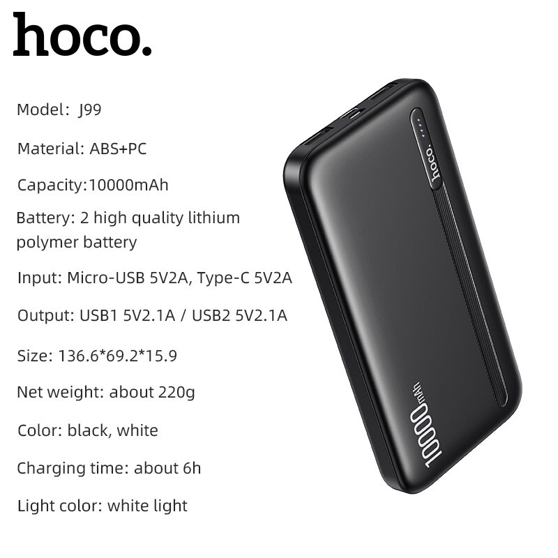 Pin sạc dự phòng hoco J99 10000mAh